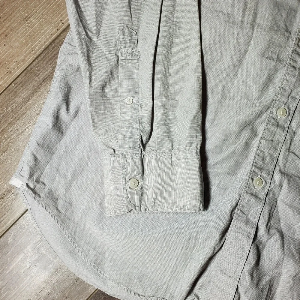 J. Crew Gray Men's Button Down Long Sleeve Classic Fit Size Large